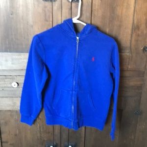 Boys polo hooded sweatshirt